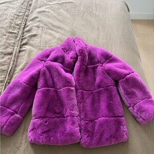 Apparis Purple Faux Fur Jacket